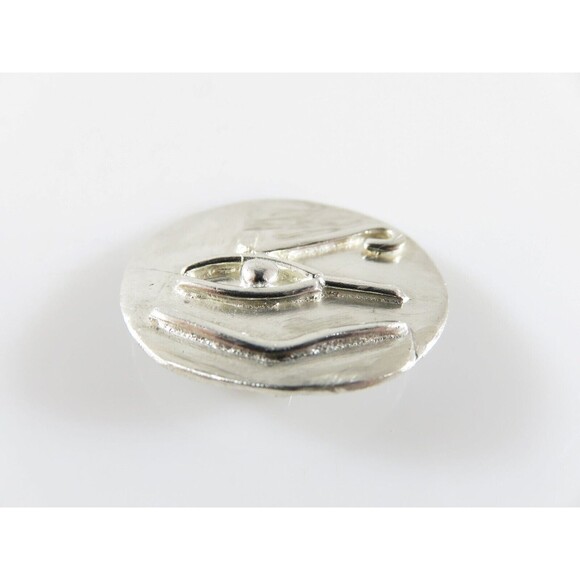 Vintage Sterling Silver Egyptian Eye of Horus Coin Style Pendant Artisan Piece - Picture 4 of 9
